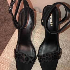 Black strap heels